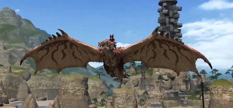 Rathalos Mount in Final Fantasy XIV (Screenshot)