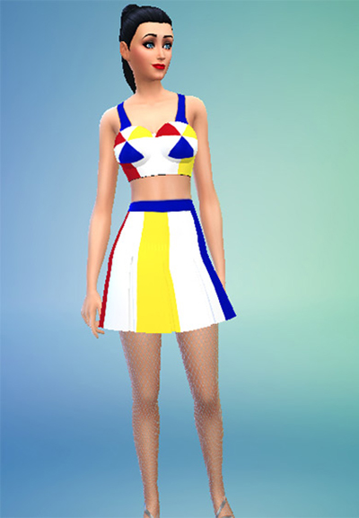 Katy Perry Super Bowl Suit for The Sims 4