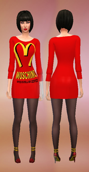 Katy Perry Moschino Dress / Sims 4 CC