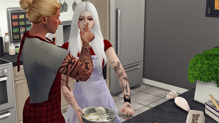 Sweet On You Baking Poses for The Sims 4
