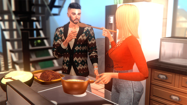 Let’s Cook Together Poses / Sims 4 CC