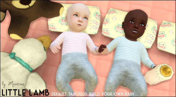 Little Lamb Skins + Build Your Own Baby for The Sims 4