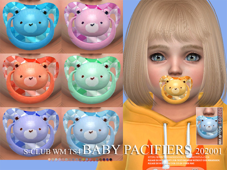 S-Club Baby Pacifiers for The Sims 4