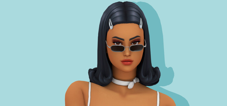 Jacklyn Hairstyle with Clips (TS4 CC)