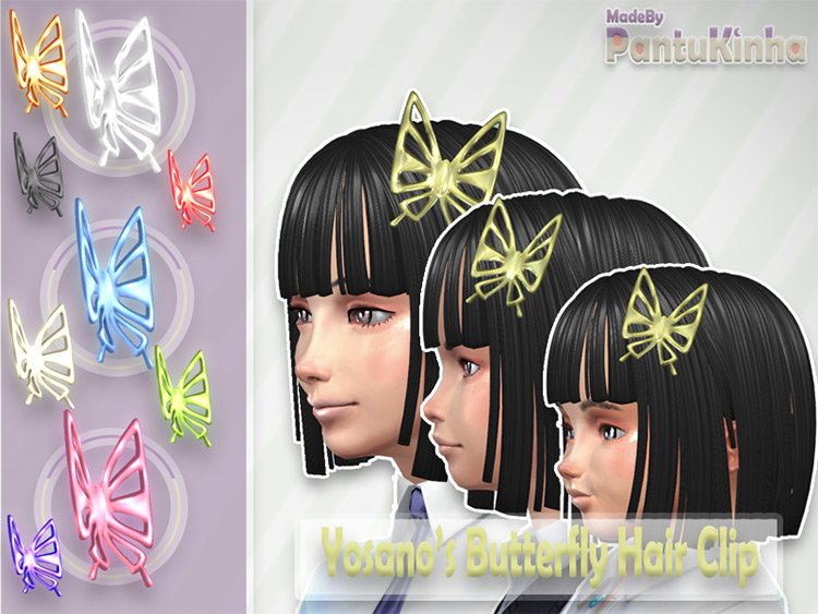 Yosano’s Butterfly Hair Clip for The Sims 4