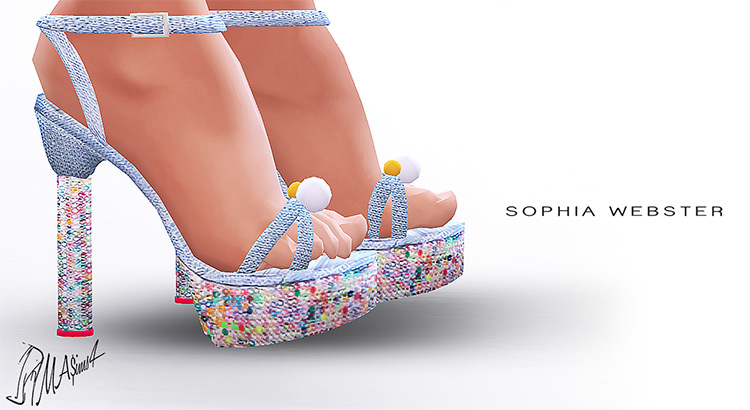 Sophia Webster Strass Sandals / Sims 4 CC