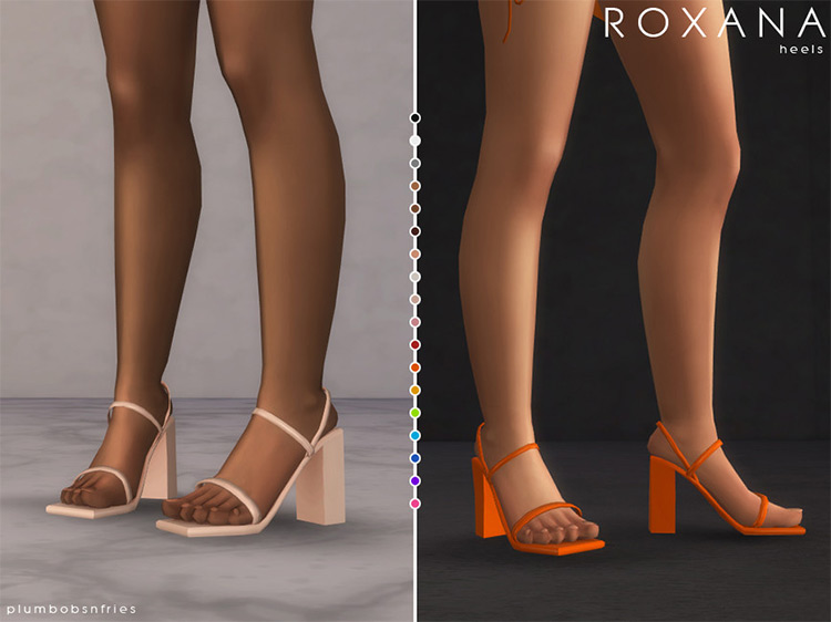 ROXANA Heels by Plumbobs n Fries / Sims 4 CC