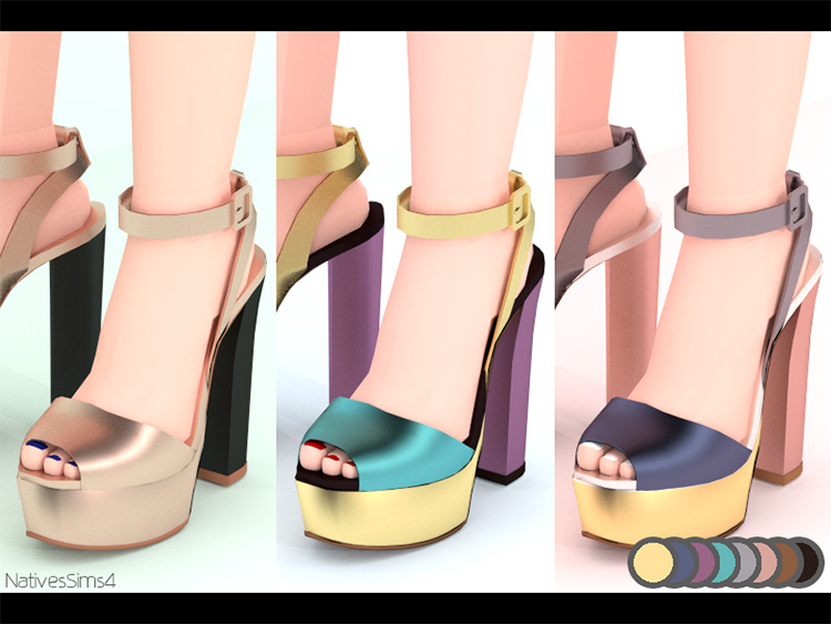 Open Toe Heels #1 by NativeSims4 / Sims 4 CC