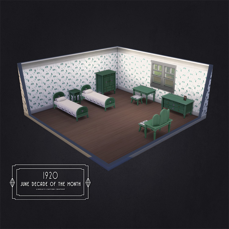 1920s Bedroom CC Set for The Sims 4