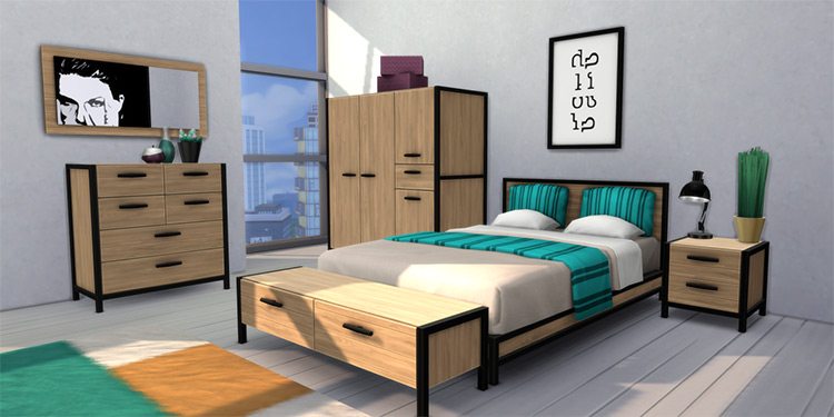 Urban Bedroom Kit / Sims 4 CC