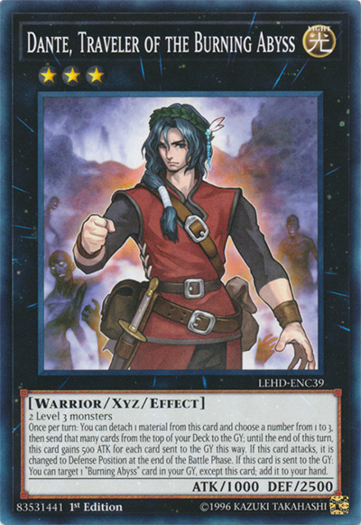 Dante, Traveler of the Burning Abyss Yu-Gi-Oh! Card