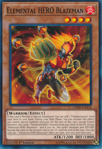 Elemental HERO Blazeman Yu-Gi-Oh! Card