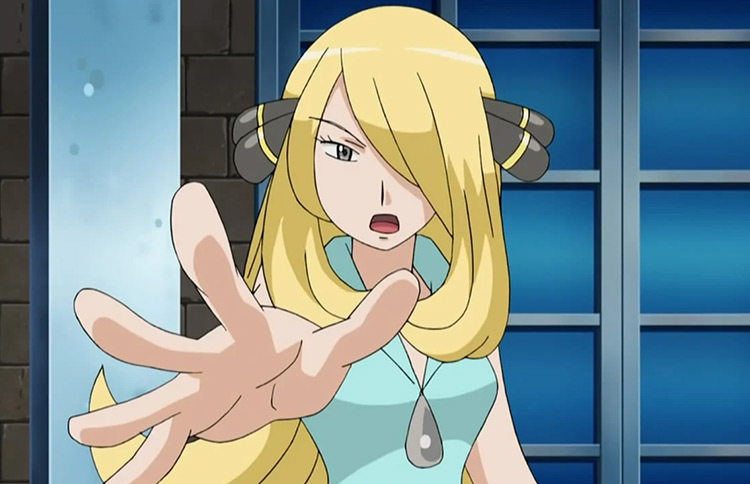 Cynthia Pokémon anime screenshot