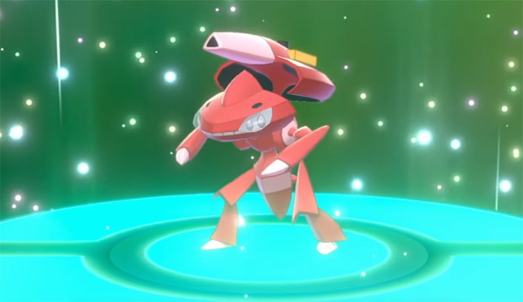 Shiny Genesect in Pokémon Sword and Shield