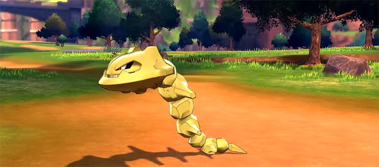 Shiny Steelix in Pokémon Sword and Shield