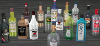 TS4 Alcohol Bottles & Mixing Syrup CC