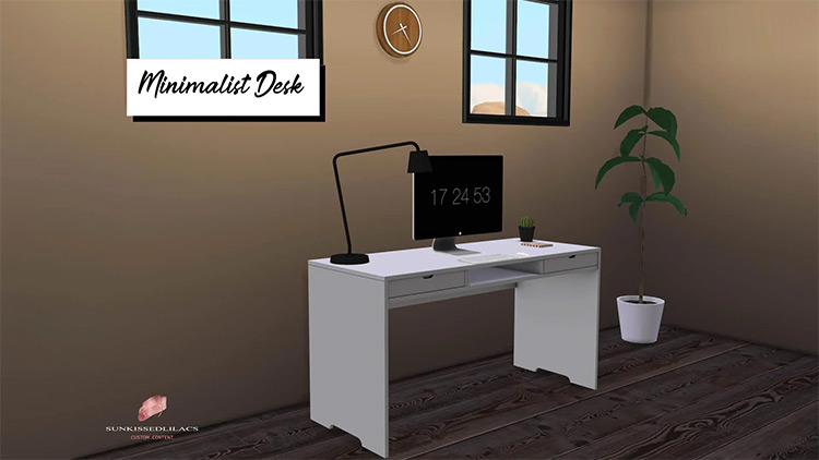 Minimalist Desk for The Sims 4