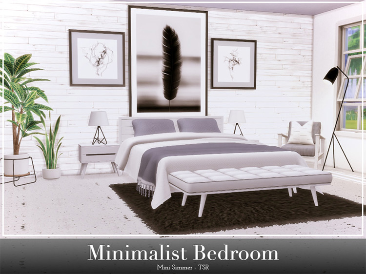 Minimalist Bedroom by Mini Simmer / Sims 4 CC