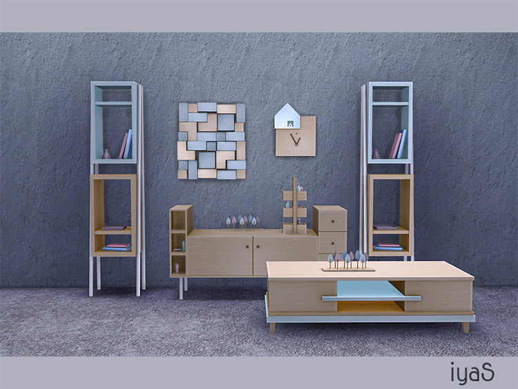 Minimalist Living Room Modern Furniture CC for The Sims 4
