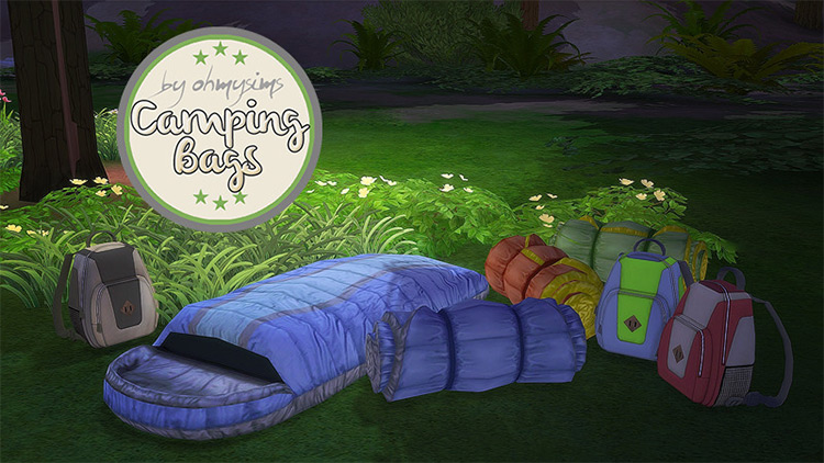 3t4 Camping Bags / Sims 4 CC