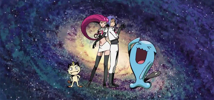 Jessie, James, Meowth & Wobbuffet in Pokemon Anime