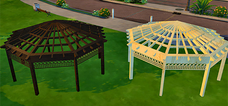 Outdoor Gazebo CC Set (The Sims 4)