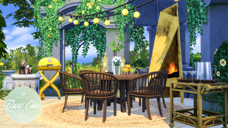 Oasis Chic Pergola Preview / Sims 4 CC