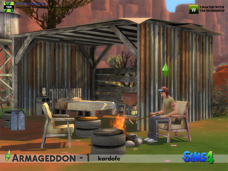 Armageddon Set with Pergola / Sims 4 CC