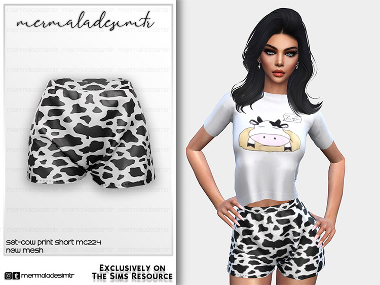 Cow Print Shorts / Sims 4 CC