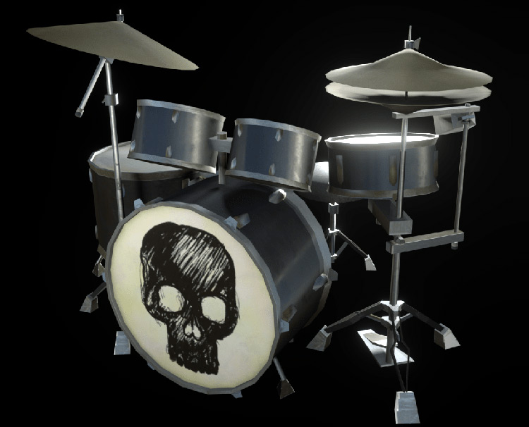 Drum Kit + Animation Set / Sims 4 CC
