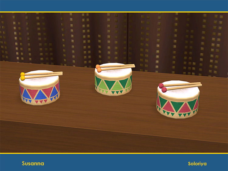 Susanna Decor Drum Set / Sims 4 CC