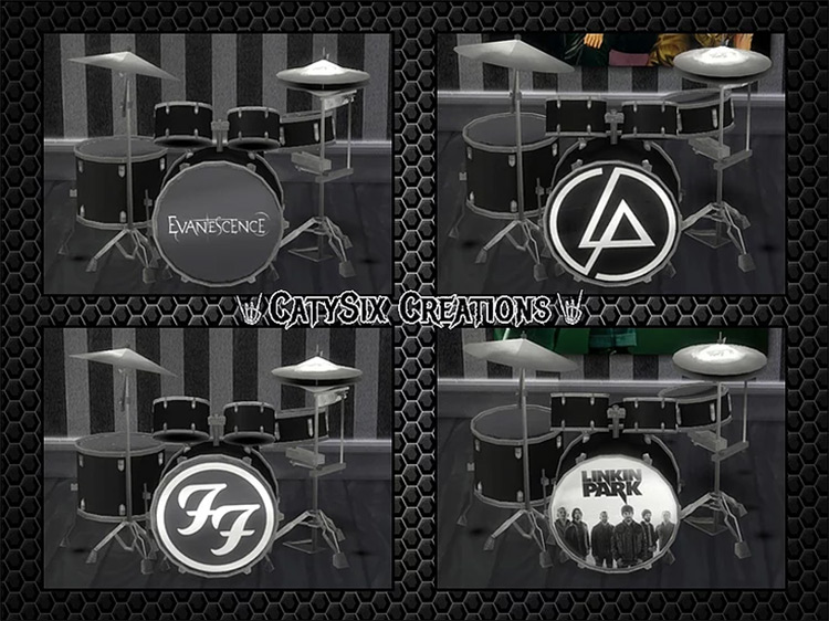 Playable Drums V4 / Sims 4 CC