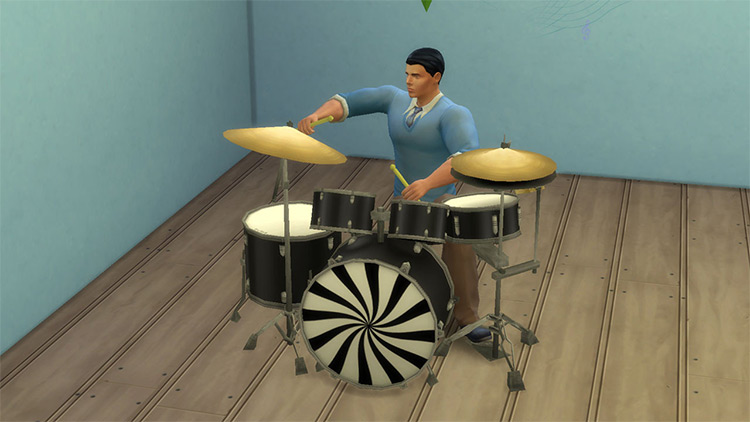 Necrodog’s Playable Drums Set / Sims 4 CC