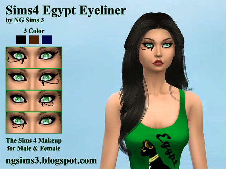 Egypt Eyeliner Makeup Set / Sims 4 CC