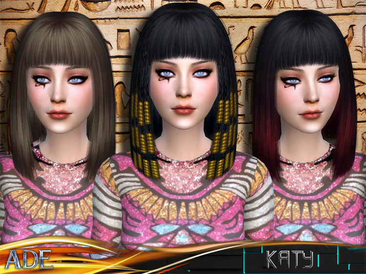 Ade-Katy Hairdo (Katy Perry) for The Sims 4