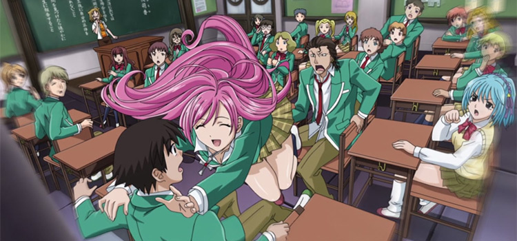 Rosario + Vampire Anime Classroom Screenshot