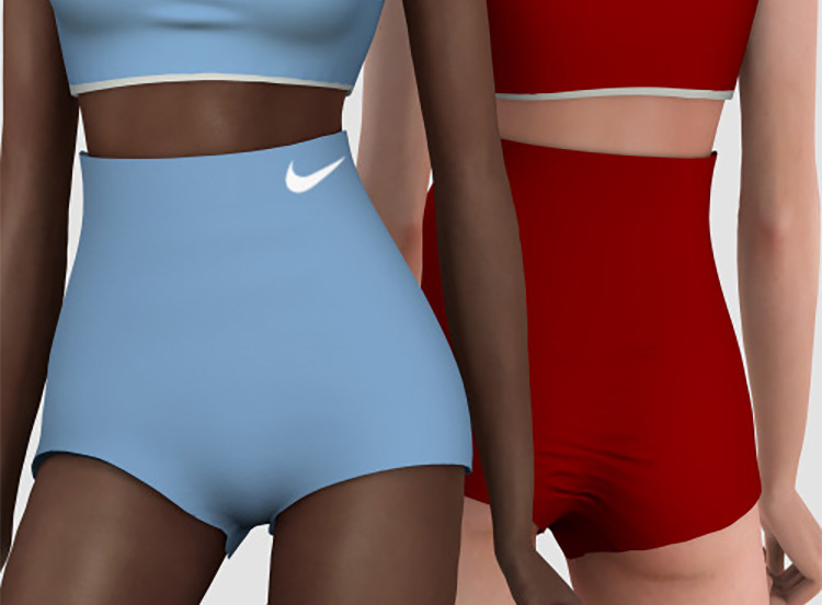 High Rise Sports Shorts / Sims 4 CC