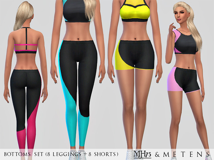 Neon Sports Bottoms For Girls / Sims 4 CC