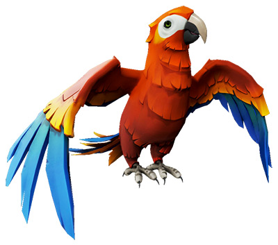 Crimson Macaw from Sea of Thieves