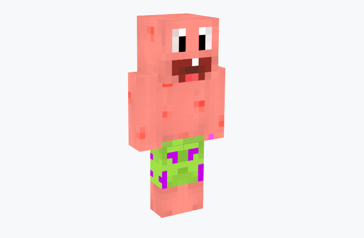 Patrick Star with derp face / Minecraft Skin