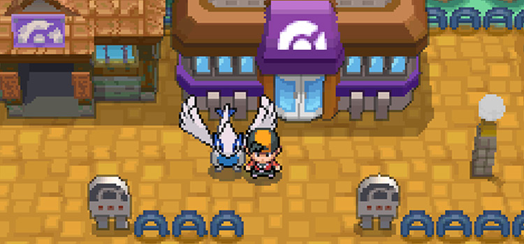 Pokemon HeartGold with Lugia in Saffron City