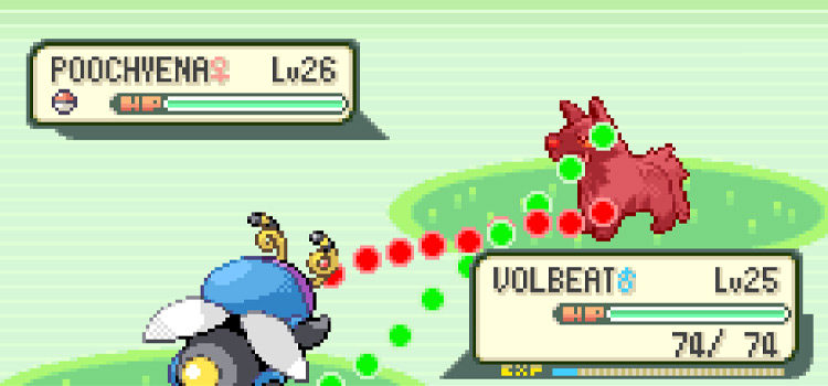 Volbeat using Signal Beam in Pokémon Emerald