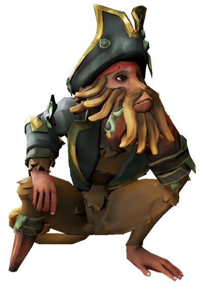 Condemned Captain Monkey Variant in Sea of Thieves