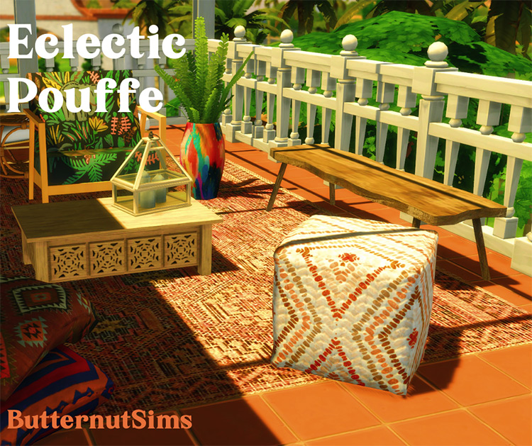 Eclectic Pouf Design / Sims 4 CC