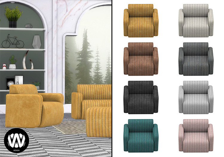 Avena Living Chair / Sims 4 CC