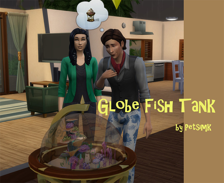 Globe Fish Tank Item / Sims 4 CC