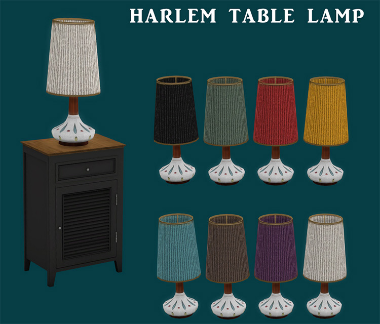 Harlem Table Lamps / Sims 4 CC