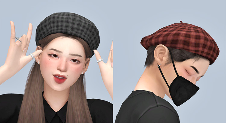 Beret By Casteru / Sims 4 CC