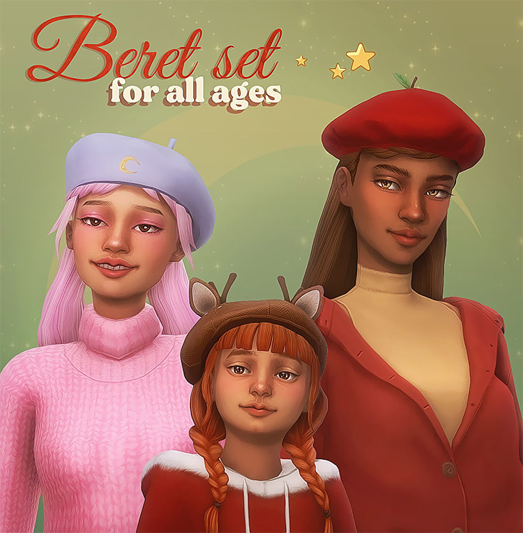 Sims 4 Beret CC For Guys   Girls  All Free    FandomSpot - 34