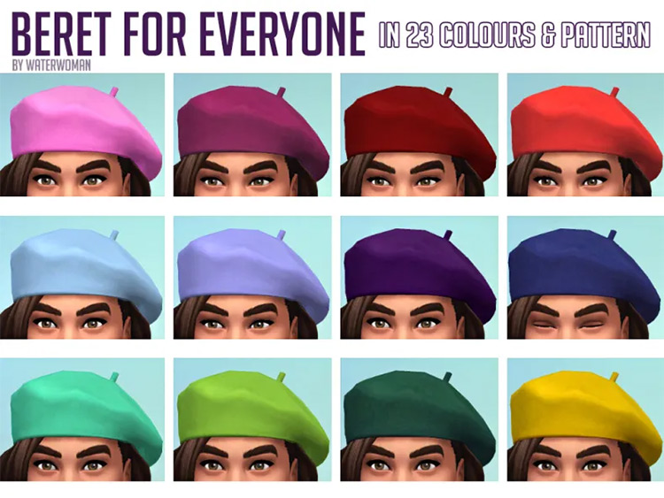Beret For Everyone Preview / Sims 4 CC